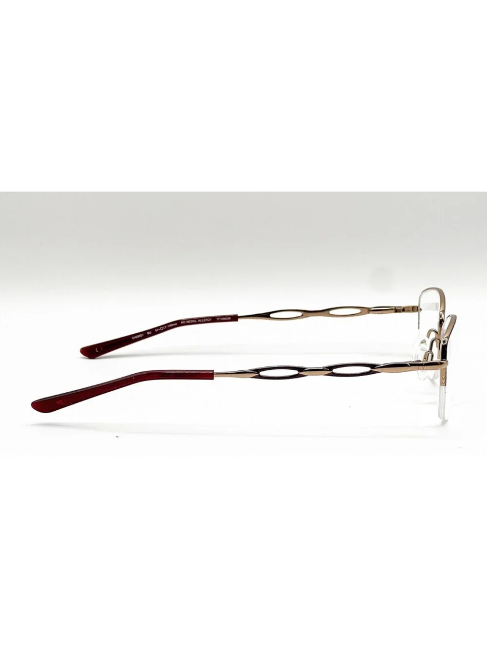 Charmant CH29201 BU Burgundy Oval Authentic Eyeglass Frames 51-17-140